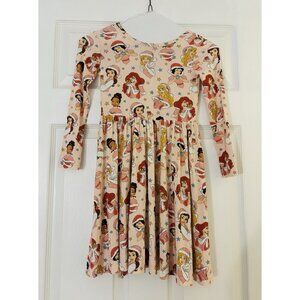 NWT Christmas Disney Princess Santa Hat DRESS Girl’s Sz 6-7 Fit Flare Spandex